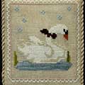 The 12 Sampler Days Of Christmas ornaments - Swans